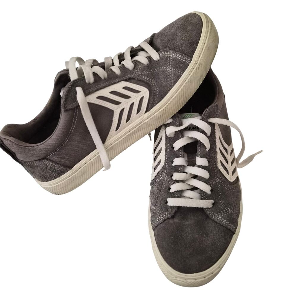 Cariuma Catiba Pro Charcoal Grey Suede Skateboard Shoes Sneakers 9.5M/11W